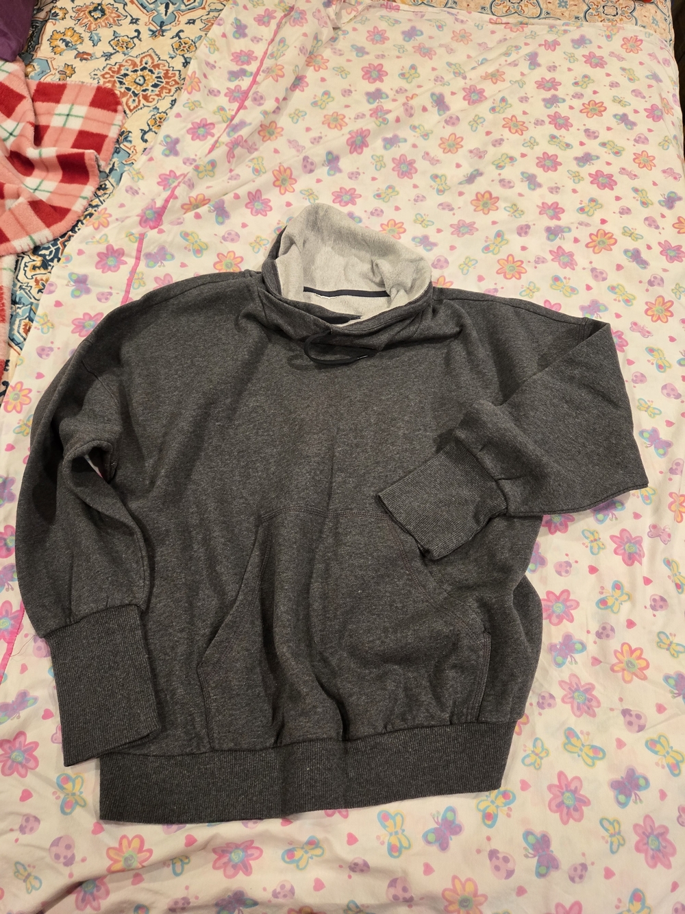 Reebok Women's Dark Gray Pullover Sweatshirt with High   Collar